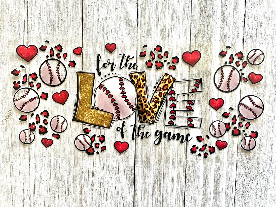 For the Love of Baseball UV DTF Cup Wrap