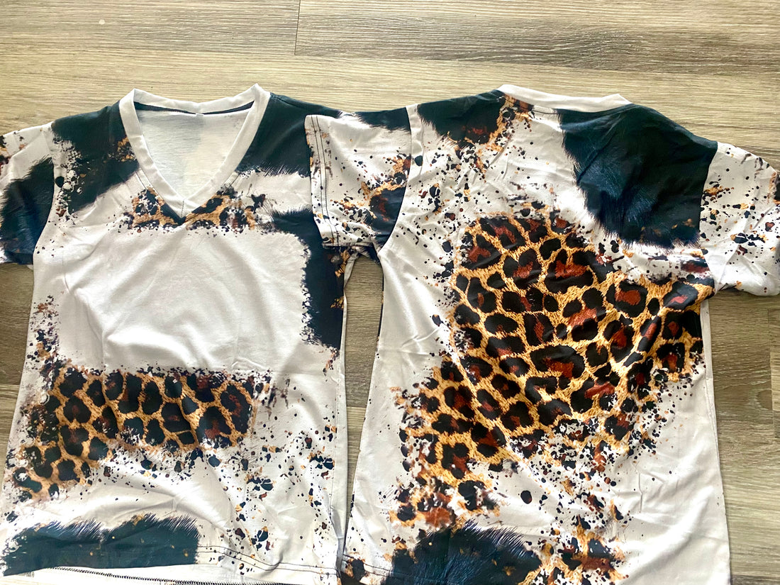 Leopard Cow Polyester T-Shirt