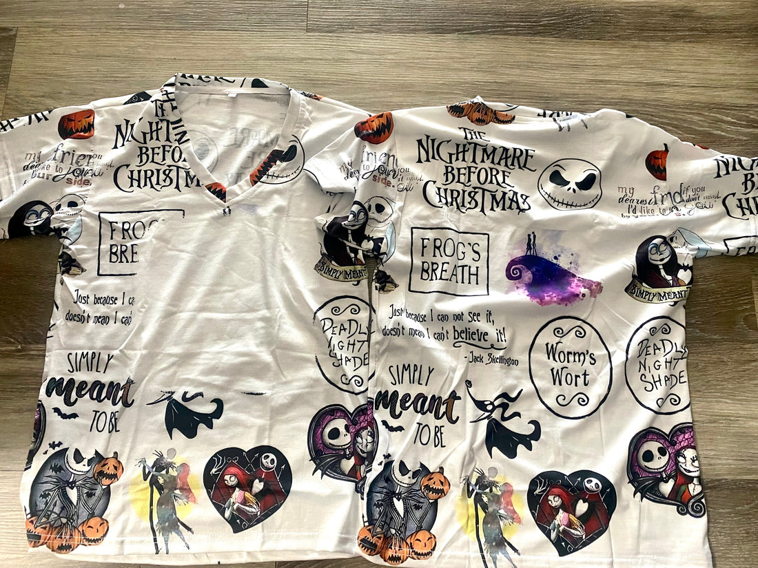 Nightmare Before Christmas Polyester Bleach T-Shirt