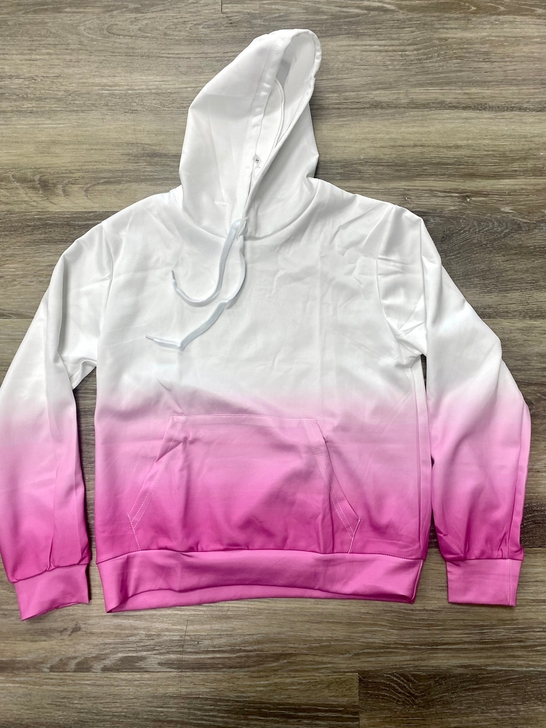 Pink Ombre Faux Bleached Hoodie