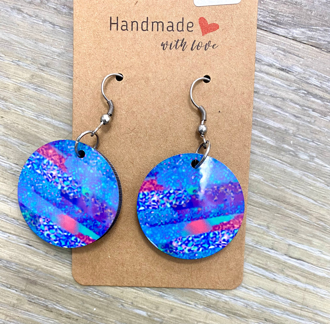 Small Circle Sublimation Earrings