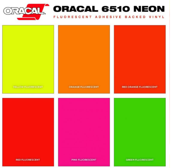 Oracal 6510 Fluorescent Decal Vinyl 12&quot;x12&quot;