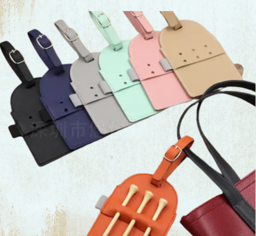 PU Leather Golf Tee Holder For Bag