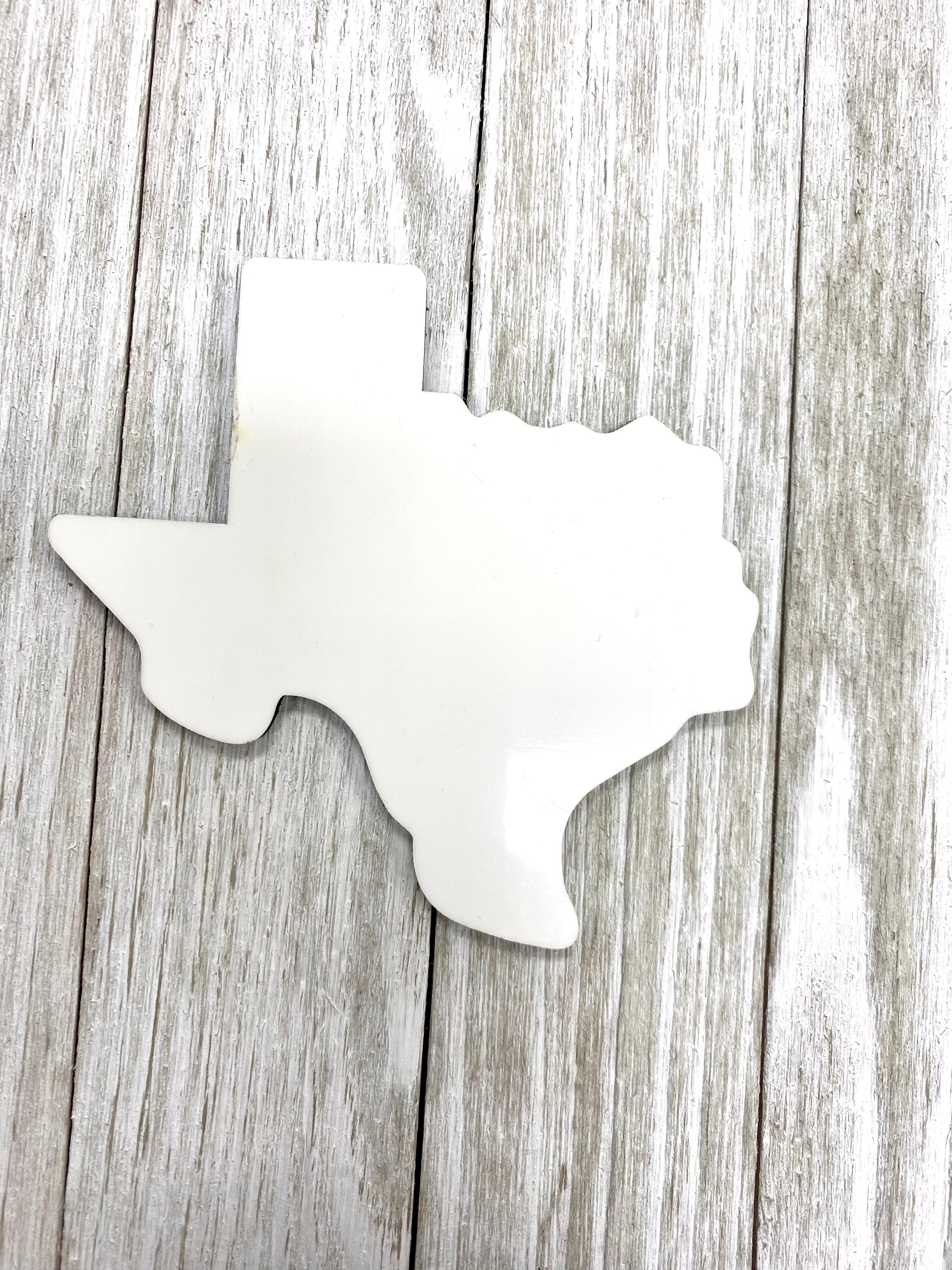 Texas Shaped Cork Sublimation Coaster