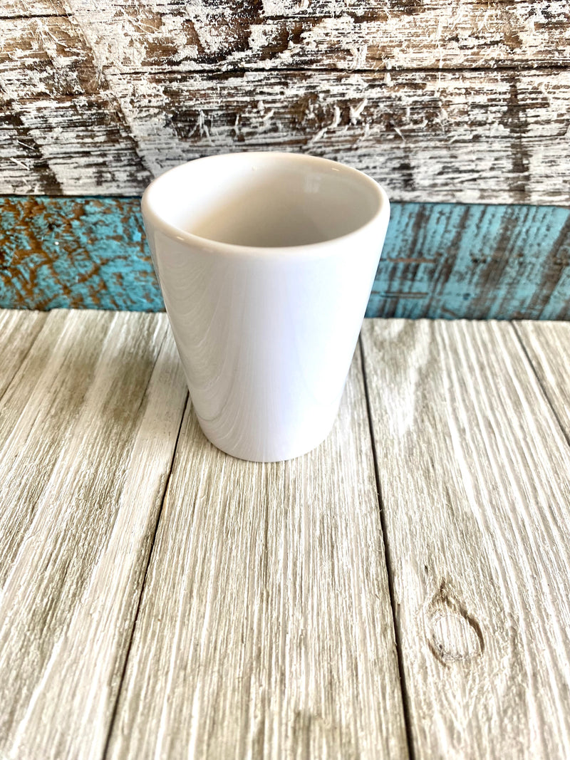 Sublimation Shot Glass, White Ceramic Glass, 2oz Drinkware, Customizable Shot Glass, Personalized Ceramic Shot Glass, Sublimation Printing, Small Size Drinkware, Blank Ceramic Shot Glass, Custom Printing Glass, Specialty Shot Glass, Sublimation Gift Item, Mini Ceramic Glass, 
