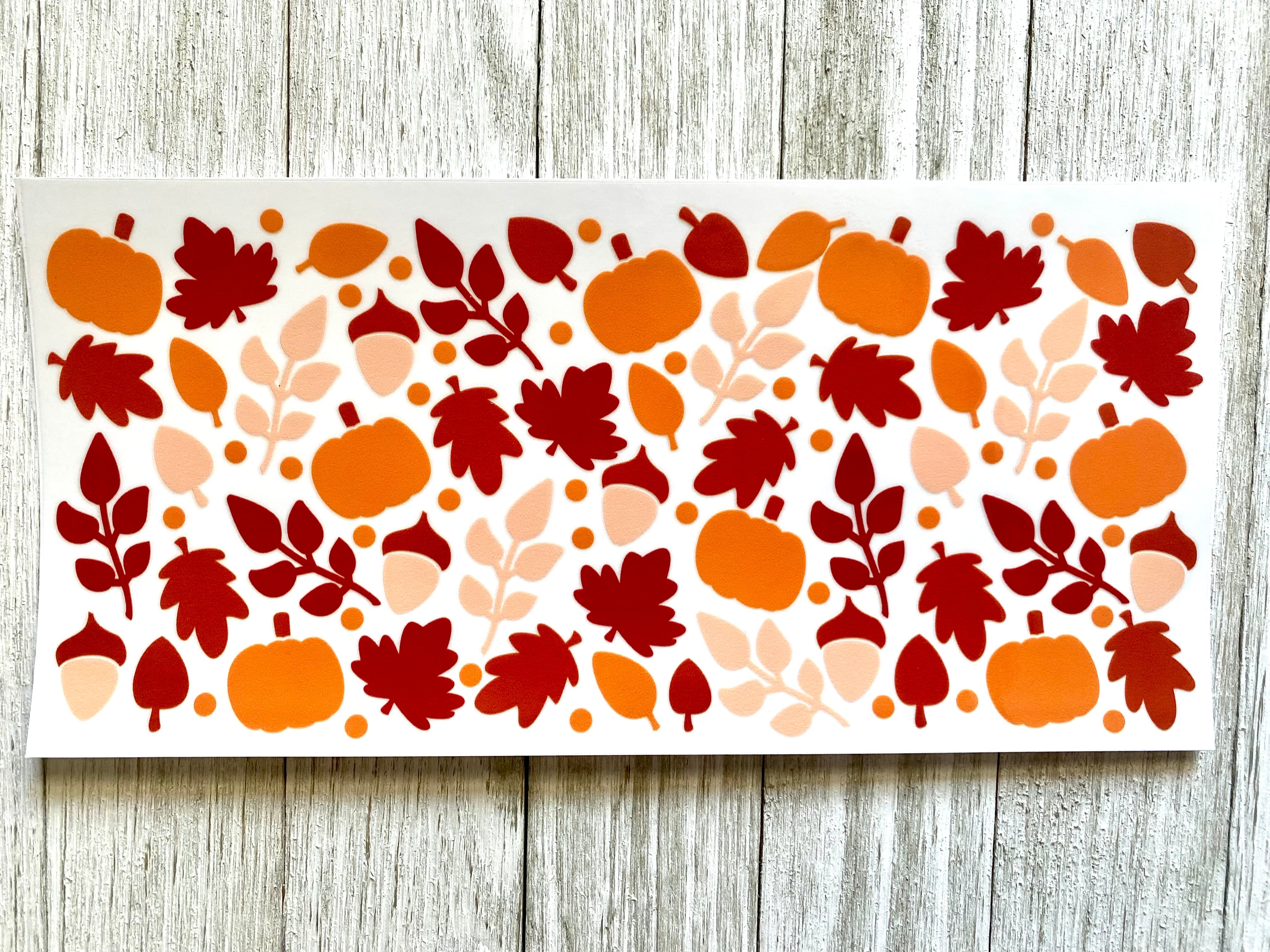 Fall Leaves UV DTF Cup Wrap