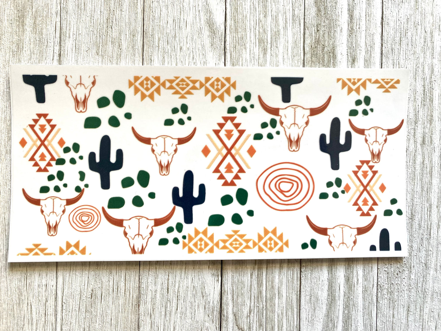 Yellowstone Cactus UV DTF Cup Wrap