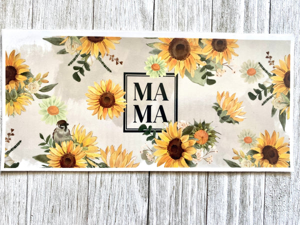 Mama Sunflowers UV DTF Cup Wrap