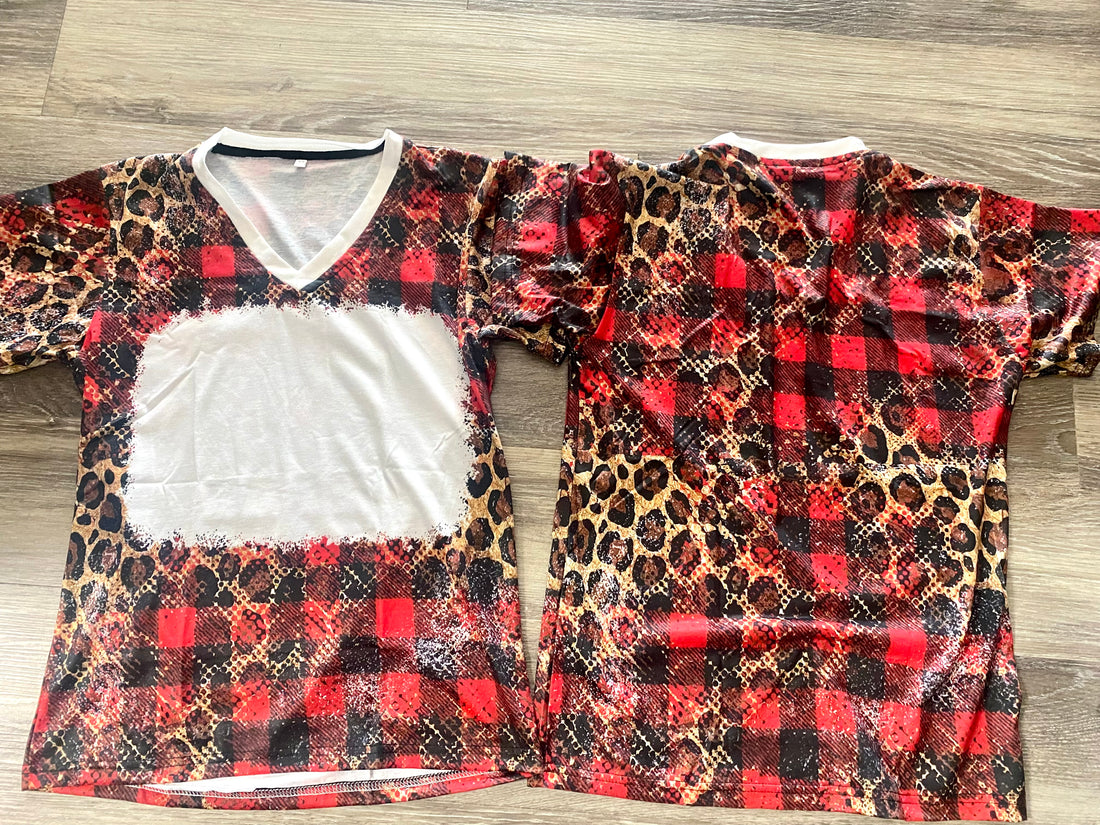 Buffalo Plaid T-Shirt, Polyester Bleach Shirt, Plaid Pattern Apparel, Trendy Bleached Tee, Fashionable Buffalo Check, Custom Polyester Shirt, Stylish Bleach-Dyed Top, Unique Plaid Design, Modern Buffalo Print, High-Quality Polyester Garment, Bleach Treatment Fashion, Exclusive Plaid Style, Contemporary Bleached Fabric,