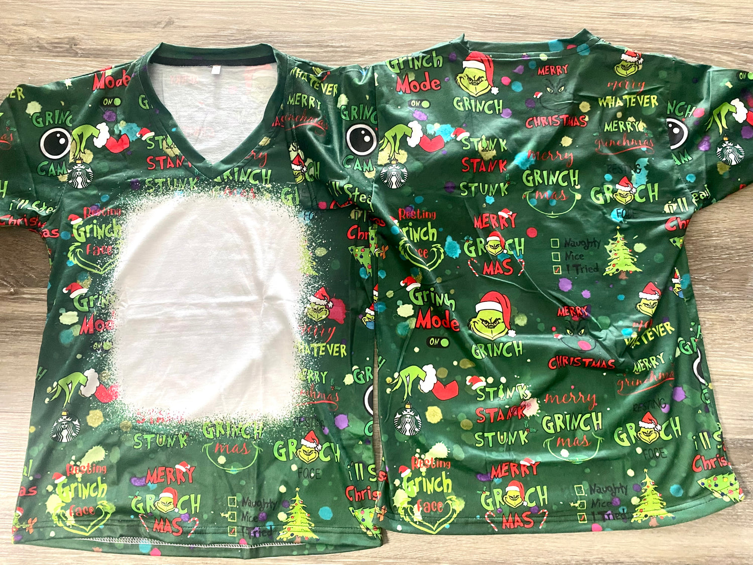 Grinch Polyester Bleach T-Shirt