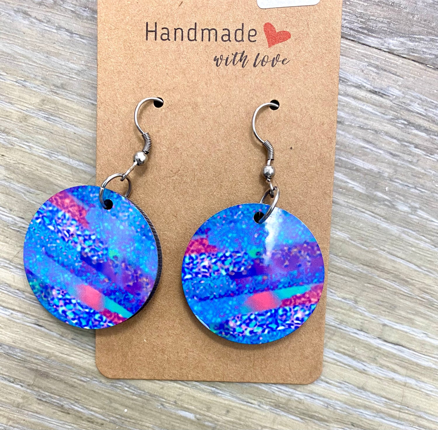 Small Circle Sublimation Earrings