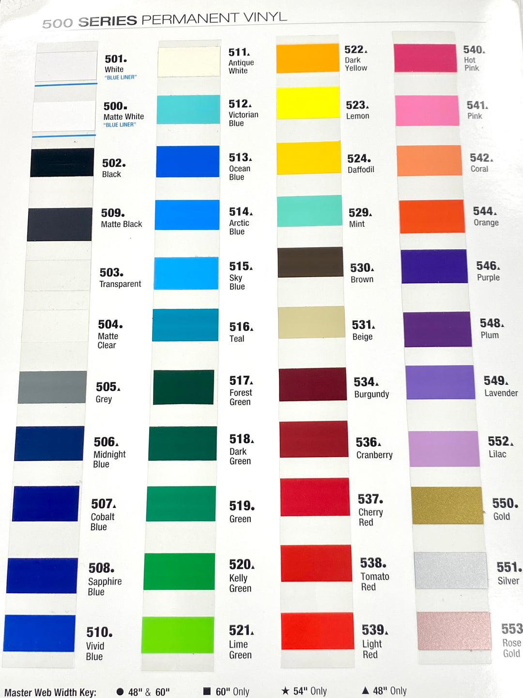 Aztec Permanent Glossy Decal Vinyl 12"x12" Sheets