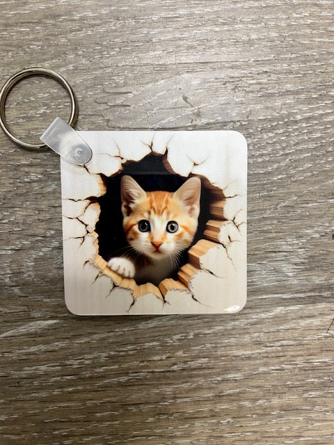 2.25" Square Sublimation Keychain