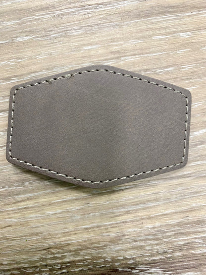 Laserable Leatherette Patches - Iron on 3&quot;x2&quot;