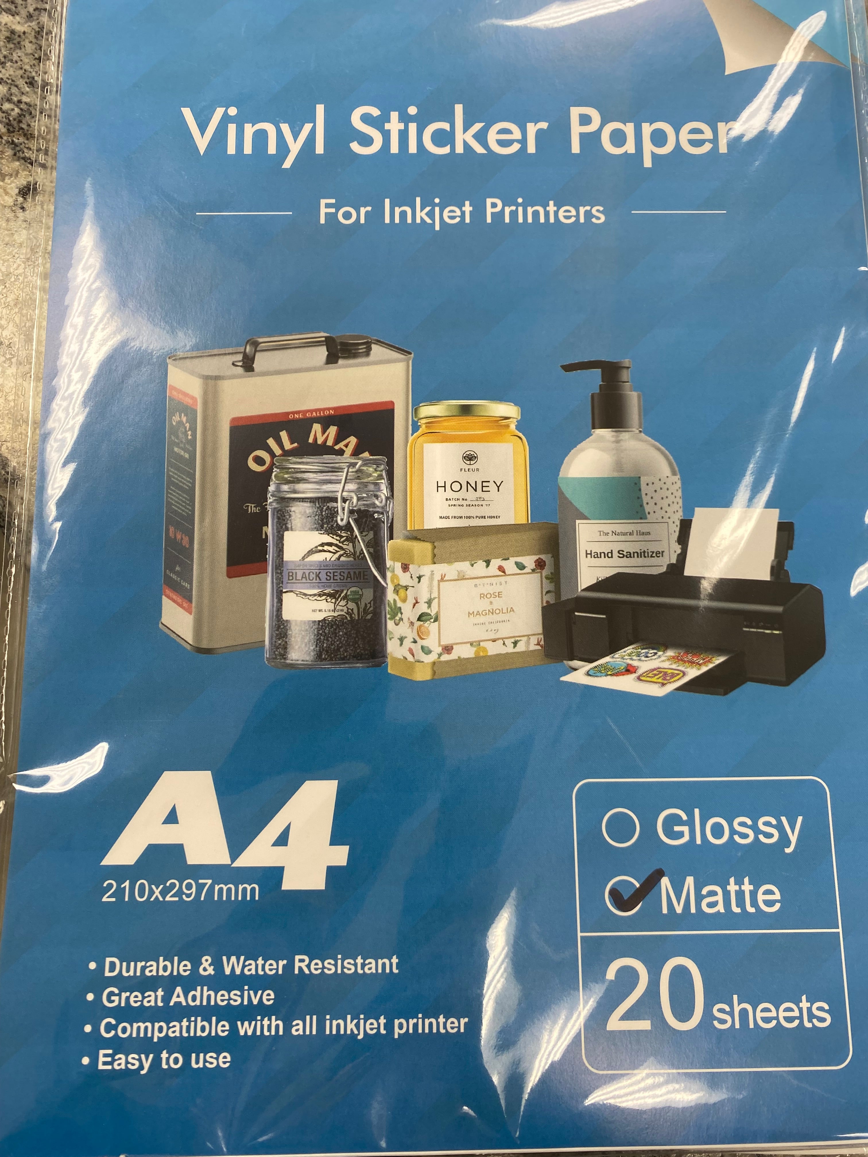 Vinyl Sticker Paper - Matte – Crafters Palace