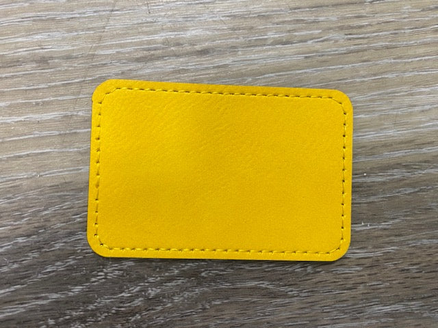 Laserable Leatherette Patches - Iron on 3&quot;x2&quot;