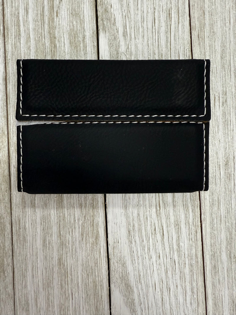 Leatherette Hard Business Card Holder