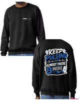Keep Pulsing Almost There (Blue, Black, & White Image)