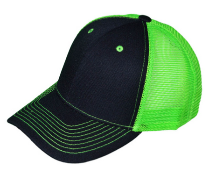 Adult Structured Trucker Hats with Mesh Back