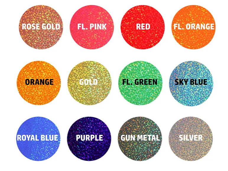 Glitter Holographic Decal Vinyl 12"x12"