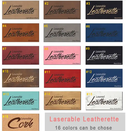 Laserable Leatherette Patches - Iron on 3&quot;x2&quot;