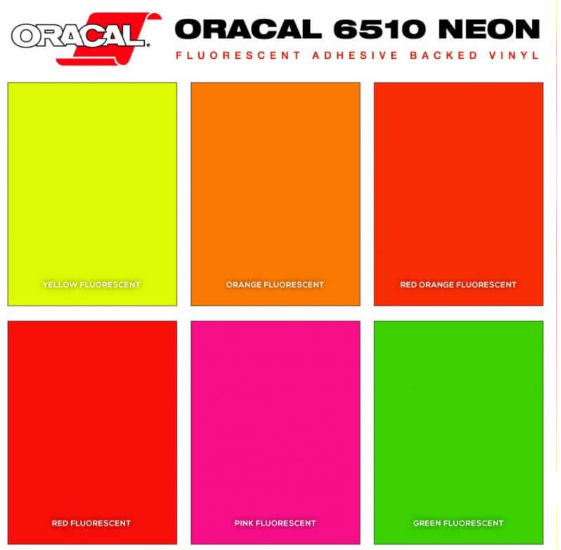 Oracal 6510 Fluorescent Decal Vinyl 12"x12"