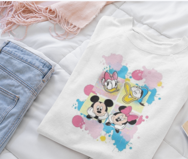 Disney Character Paint Splatter DTF Transfer