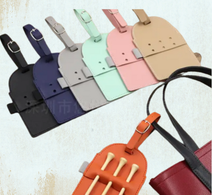 PU Leather Golf Tee Holder For Bag