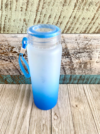 Glass Water Bottles, Ombre Gradient Design, 17oz Drinkware, Eco-Friendly Bottles, Sustainable Hydration, Stylish Glass Bottles, Trendy Gradient Glassware, BPA-Free Drinking Bottles, Health-conscious Hydration, Premium Glass Containers, Sleek Beverage Bottles, Gradient Color Water Vessels,