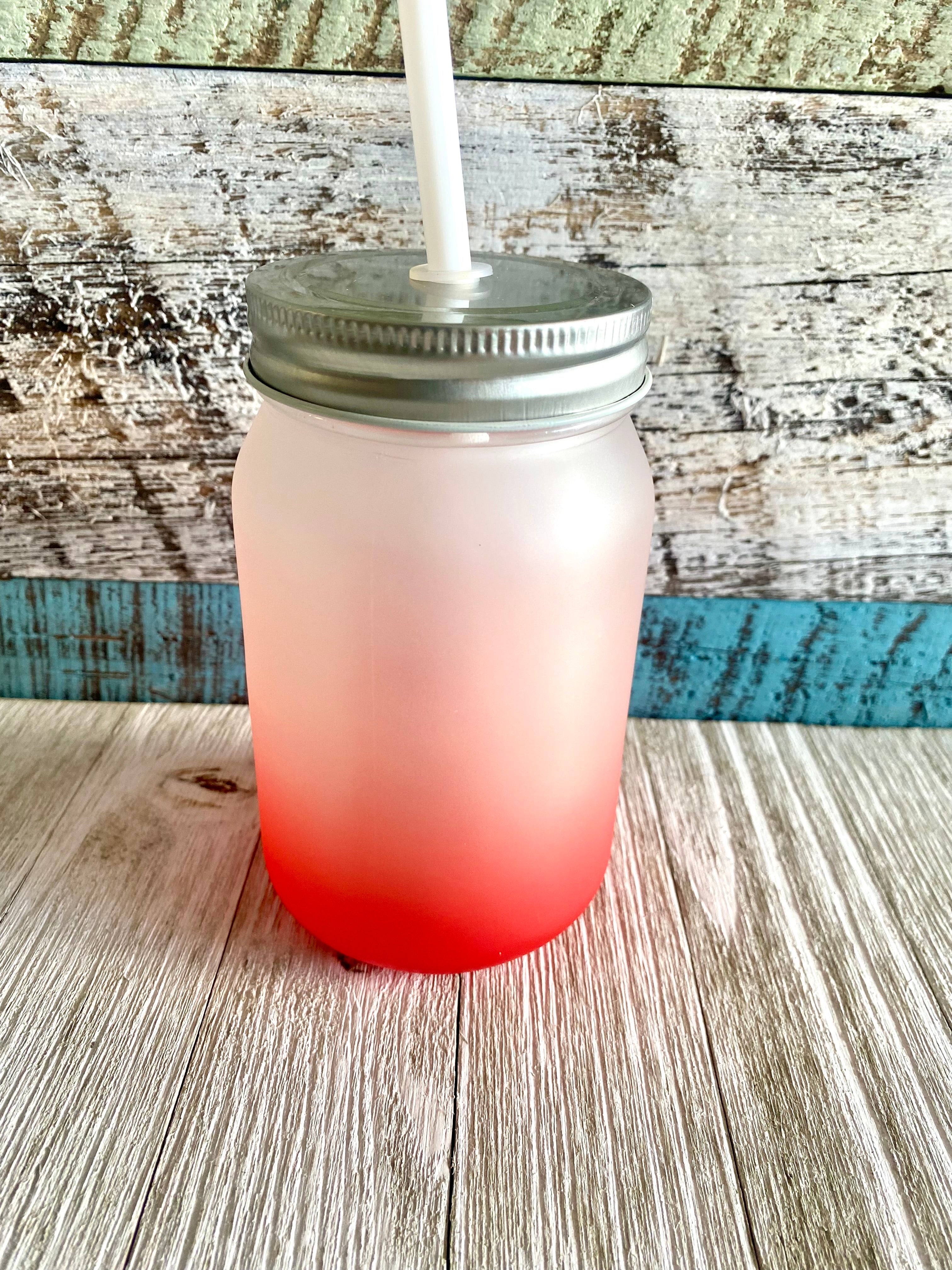 Ombre glass mason jar, Sublimation-friendly drinkware, Customizable 12oz glass jar, Personalized sublimation mason jar, DIY sublimation crafts, Ombre design sublimation tumbler, 12oz glass jar for sublimation, Creative sublimation projects, Custom sublimation drinkware, Glass mason jar blanks, Sublimation printing success, Crafty sublimation ideas, Personalized glassware for sublimation,