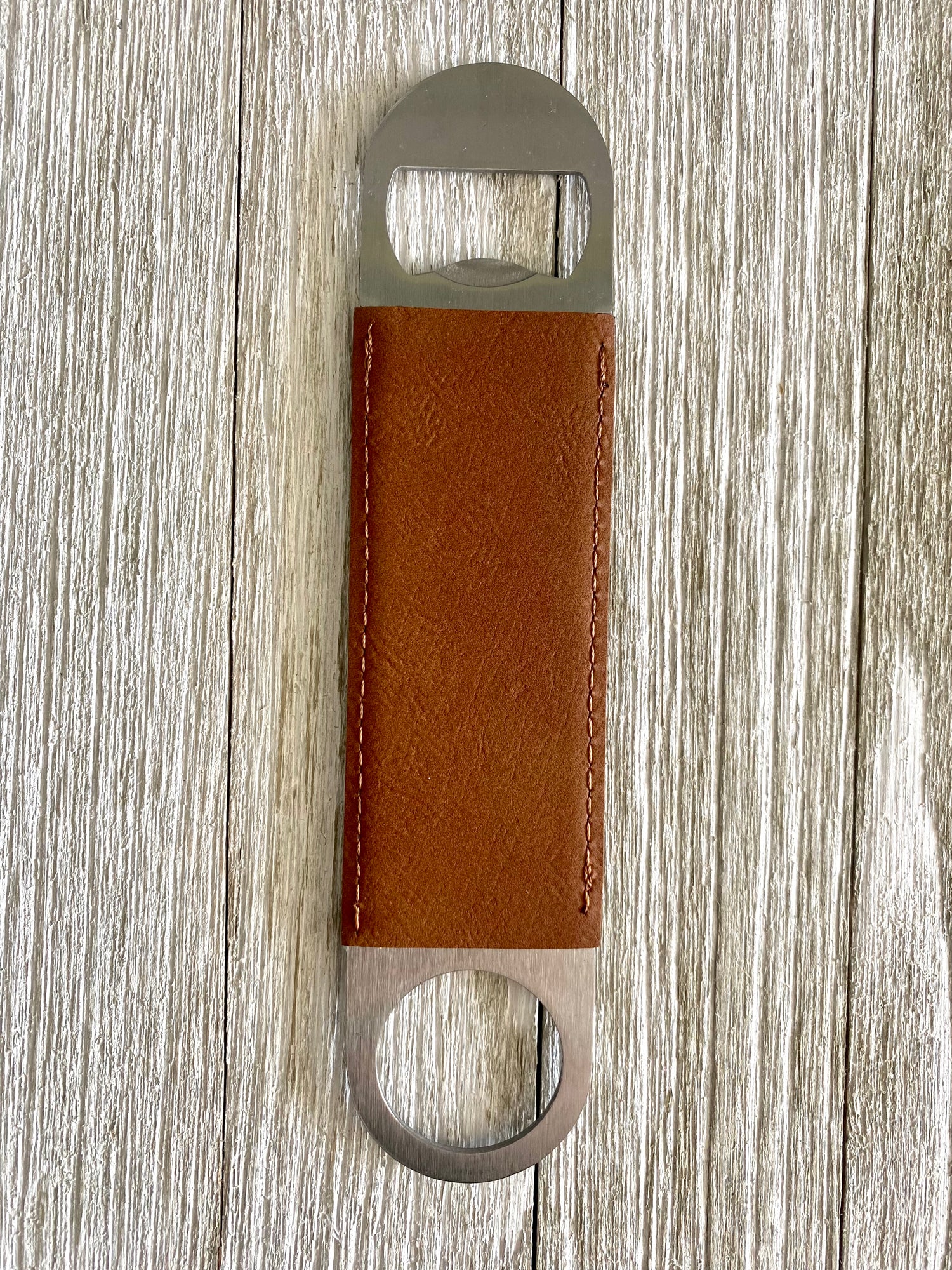 Laserable Leatherette Stainless Steel Bottle Opener