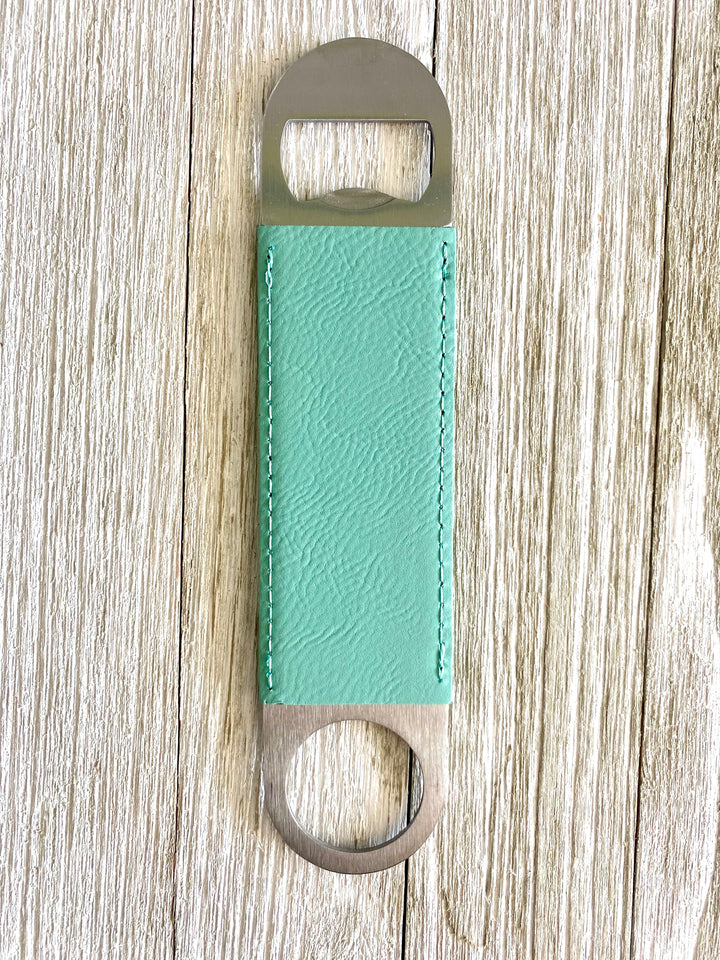 Laserable Leatherette Stainless Steel Bottle Opener